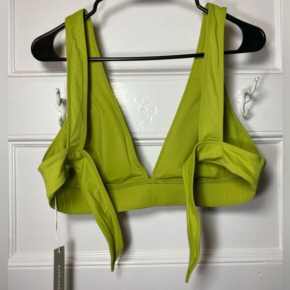 Everlane NEW The Triangle Tie-Back Bikini Top in Pepper Green Sz XL - Picture 11 of 14